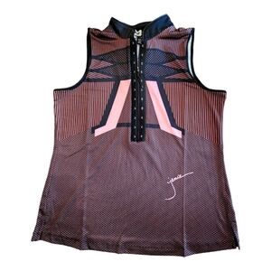 NEW Jamie Sadock Starship Sleeveless Golf Top in Brown Sugar